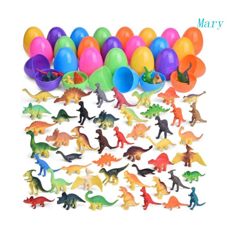 Mary Mainan Telur Dinosaurus Mini Portable Blind Box Warna Cerah Buatan Plastik Table Games