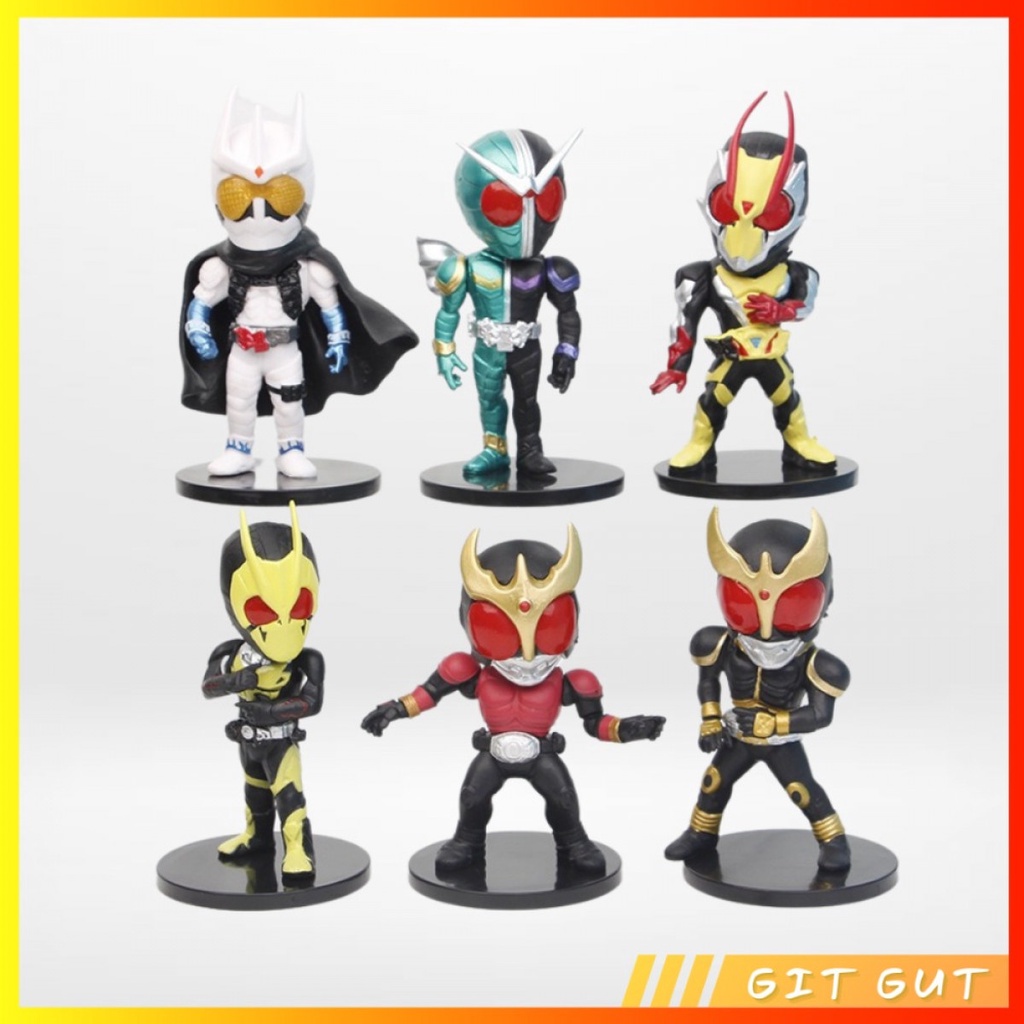 Action Figure Pajangan Mainan 6 Pcs Kamen Rider Kuuga Series