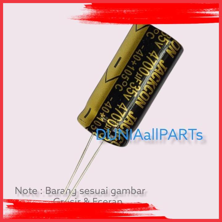 (DAP) Kapasitor Elco 4700UF 35V Jackcon Original Taiwan