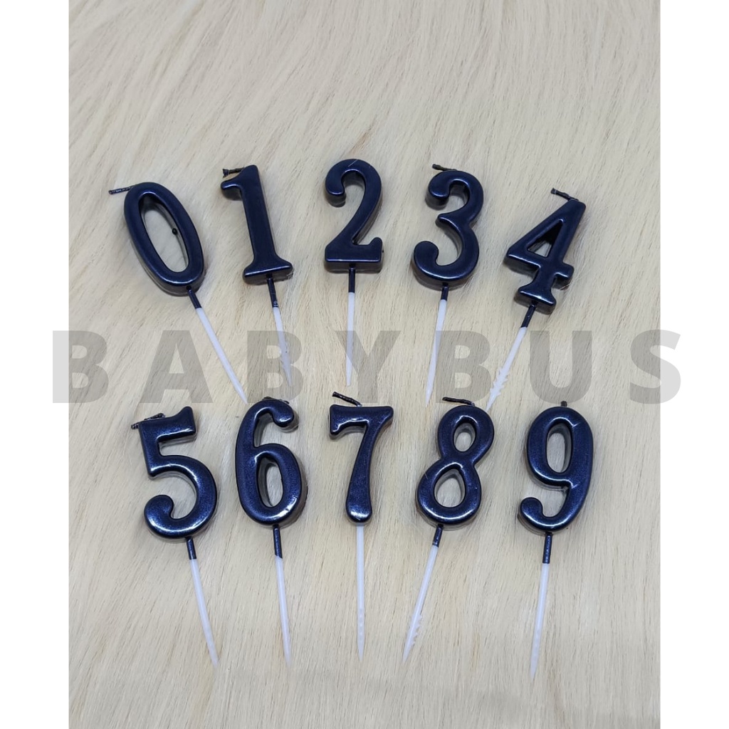 BBS Lilin Ulang Tahun Angka / Lilin Angka 0-9 / Birthday Numeric Candle / Lilin Angka Warna Import Murah