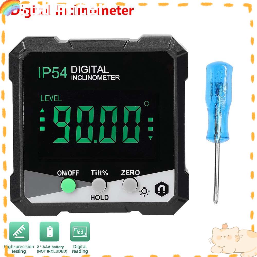 Solighter Digital Inclinometer Protractor Layar LCD Tahan Air Portabel