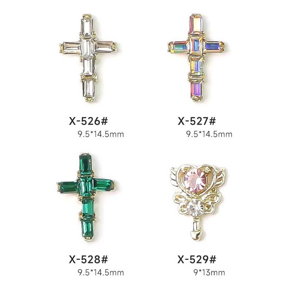 Mxbeauty Hiasan Kuku Jantung Wanita Pesona Kuku Cinta Hati Cross Bintang Tongkat Ajaib 3D Nail Drills
