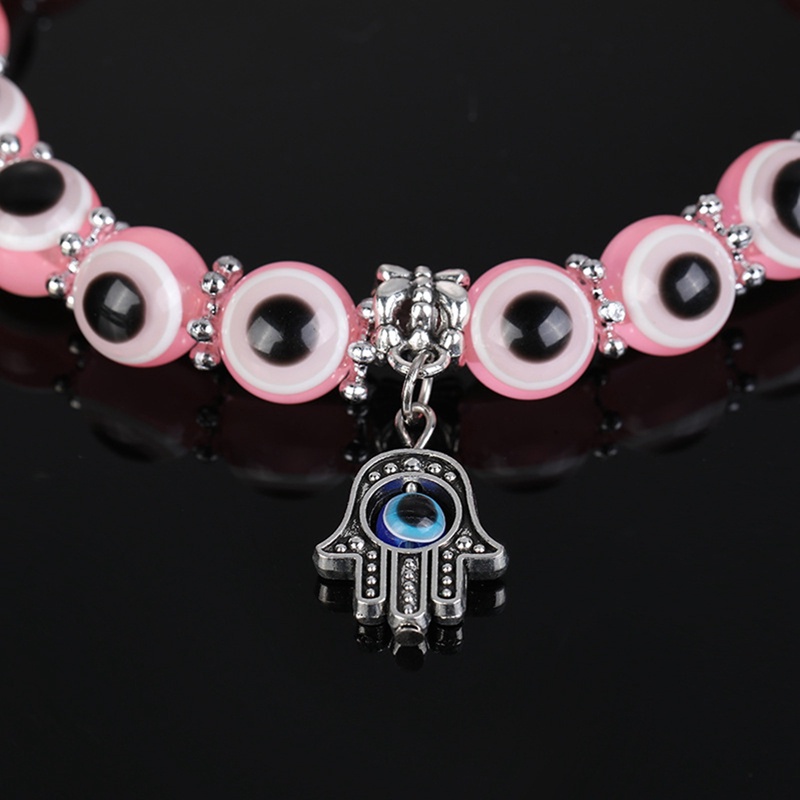 Evil Eye Glass Bead Feng Shui Gelang Seribu Mata Fuzhu Pria Dan Wanita Gelang Kekayaan Keberuntungan Perhiasan Fashion