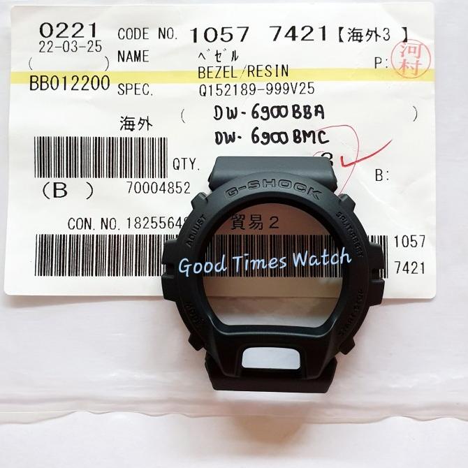 BEZEL G-SHOCK DW 6900BBA DW 6900BMC DW 6900 CASIO ORIGINAL