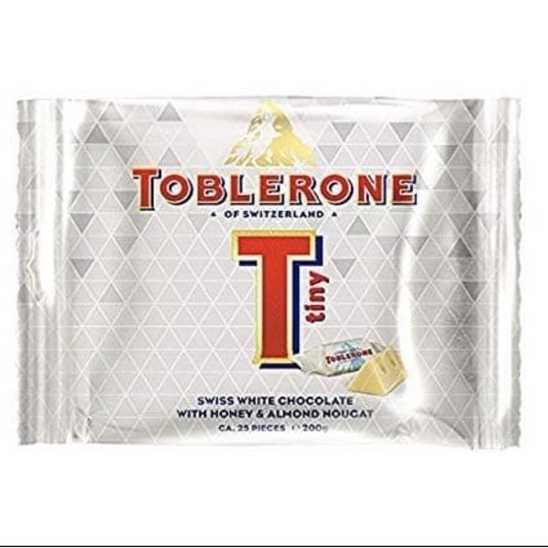 

Coklat Toblerone Tiny White isi 25pcs