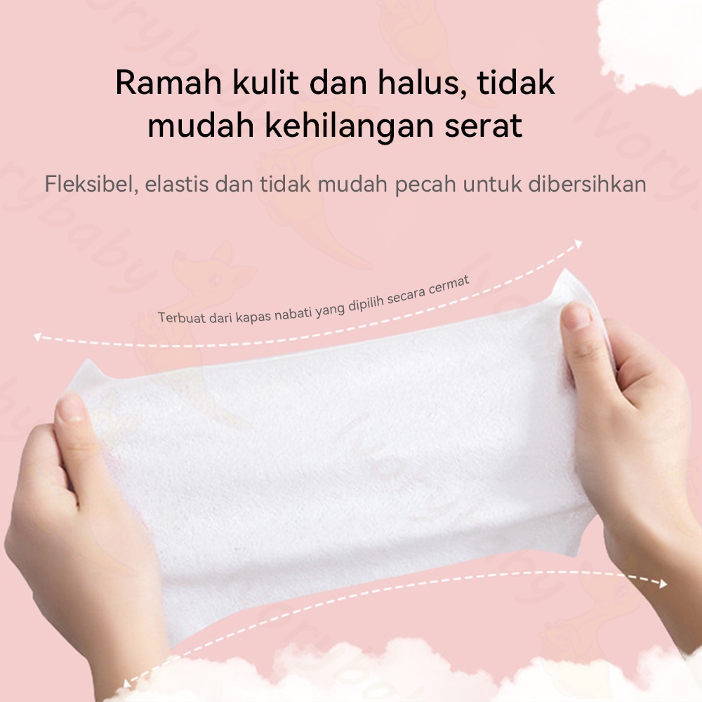 Ivorybaby Tissue basah mini Tissue basah lucu Wet wipes karakter