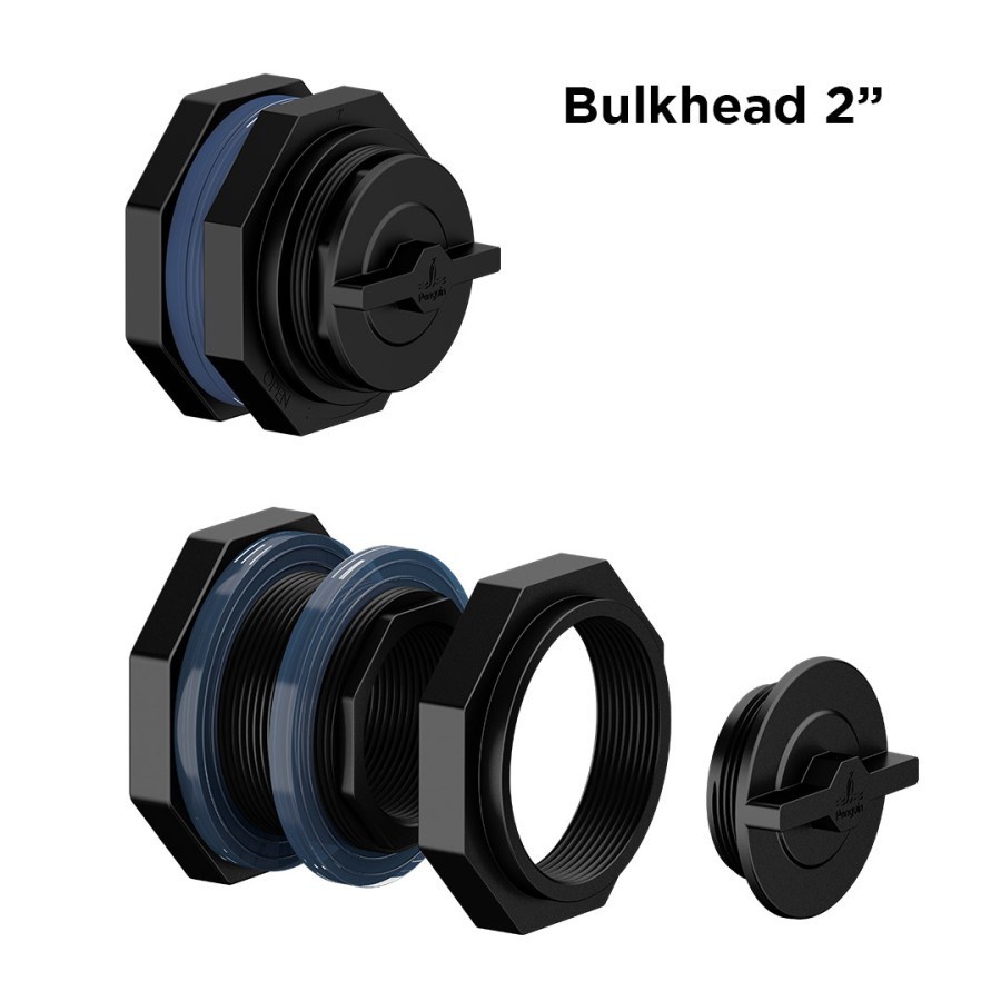 BulkHead Penguin 1 1/2 inci 2 inch -Vault Ring Pinguin Fitting tangki mur mor fitting sambungan toren air spare part acc tandon air nepel vokring sock drat