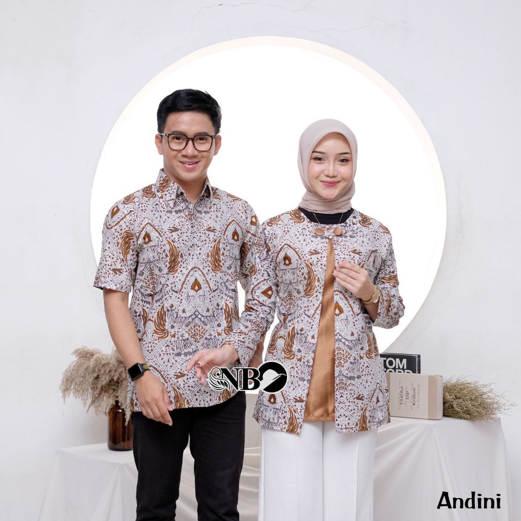 Batik Couple Modern Atasan Blouse Batik Kerja Kantor Wanita Baju Batik Wanita Couple Batik Seragam