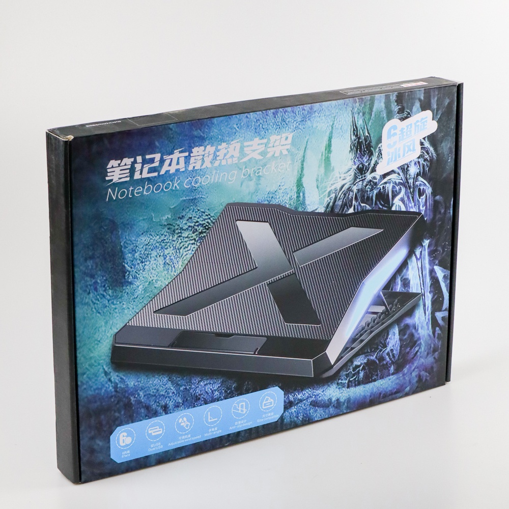 Taffware MC Gaming Cooling Pad Laptop 6 Fan - Q3 - Black