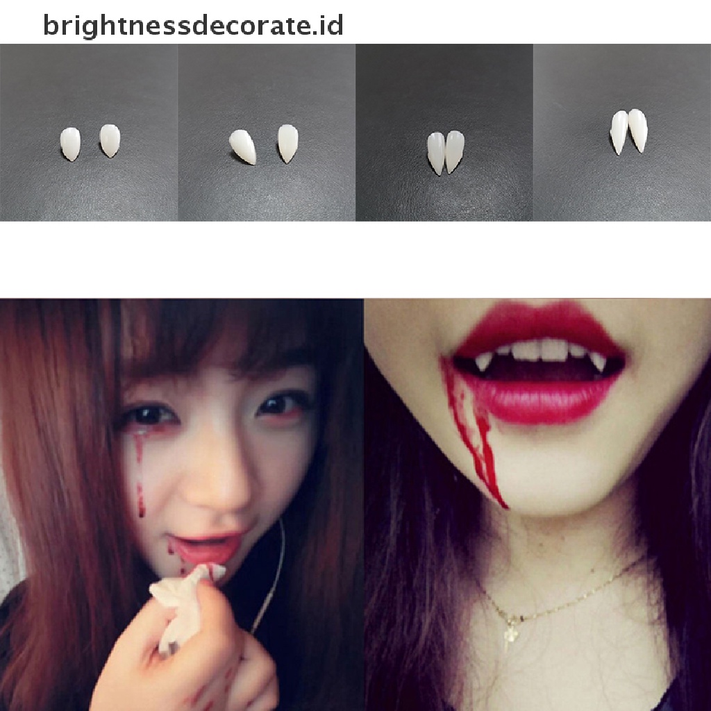 [Birth] Bloodcurdling Vampire Werewolves Taring Gigi Palsu Gigi Palsu Kostum Halloween Fad [ID]