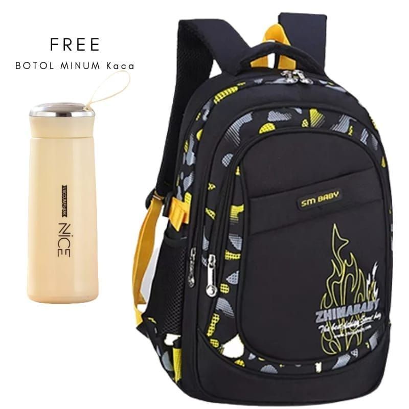 Tas Ransel Anak Laki laki Tas Sekolah SD SMP Free Botol Minum