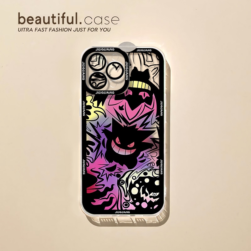 IPHONE Soft Case Lucu Silikon Kompatibel Untuk Iphone13 14 11 12 Pro Max XS XR X8 7 6S Plus Casing Ponsel Mini TPU Transparan Shockproof Clear Cover