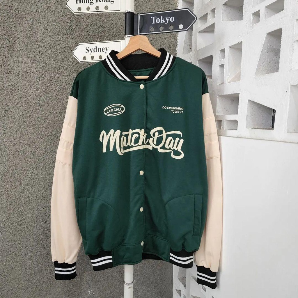 Jaket Sweater Baseball MATCHDAY bisa untuk pria/wanita