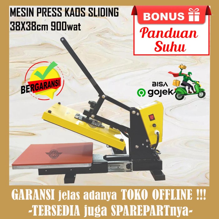 MESIN PRESS KAOS SLIDING 38X38CM / HEAT PRESS SLIDING 38 X 38 CM