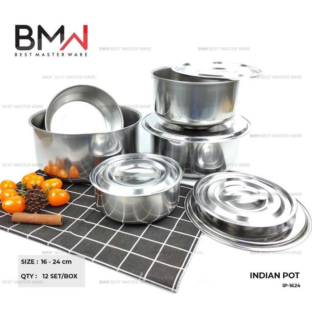 AS - Stock Pot Set 5 in1 Stockpot Panci Susun 5 Panci Susun 5