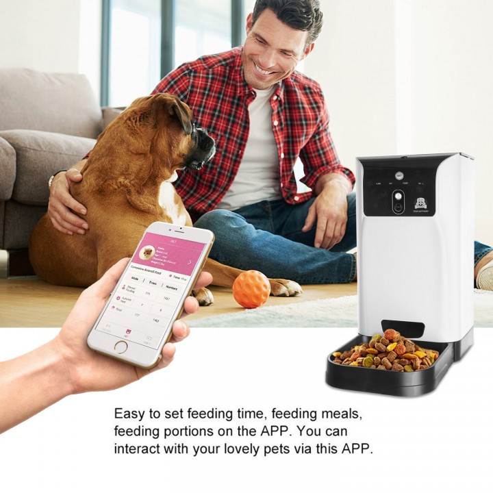 PETECC PF-02 - Automatic Smart Pet Feeder and Camera - 6L Capacity