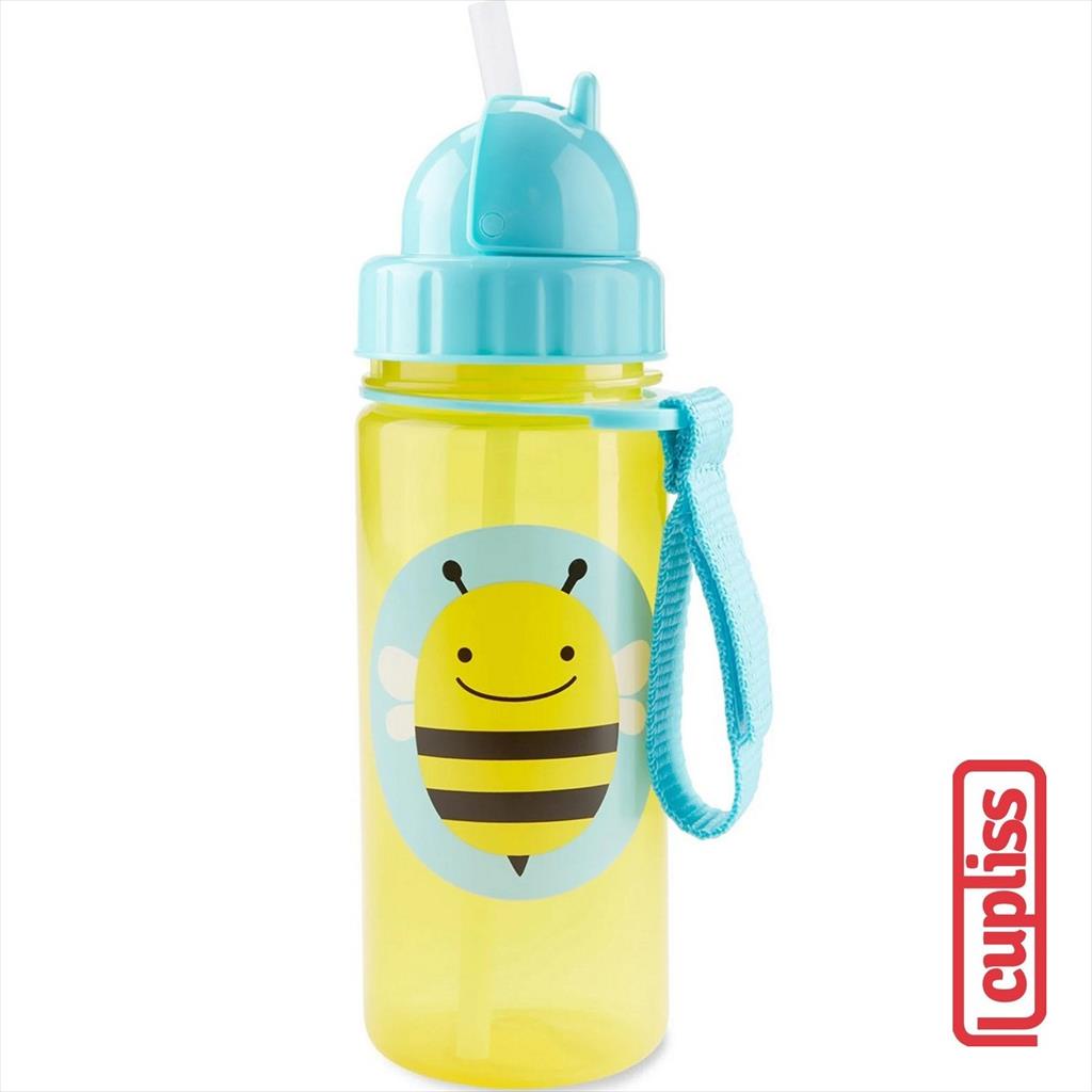 Skip Hop Zoo Flip Straw Bottle 385 ml 568010 Bee Botol Minum Skiphop 13oz