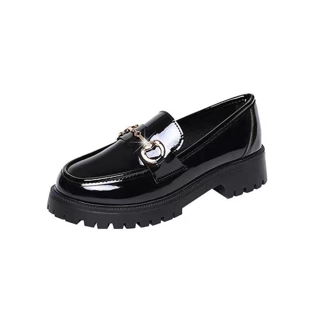 Loafers Wanita Musim Semi / Sepatu Docmart Series Glosy Queen FMS 6601