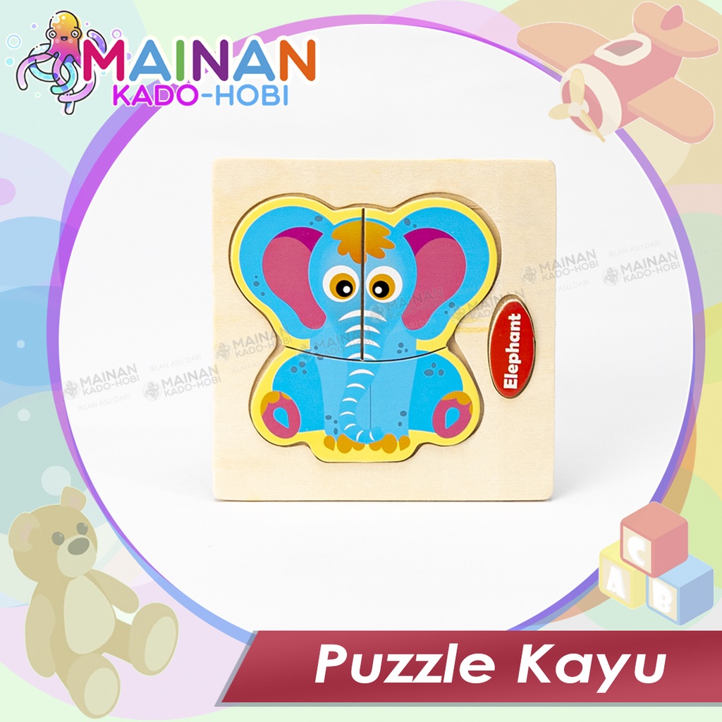 MAINAN MONTESSORI ANAK CREATIVE WOODEN PUZZLE TOYS SUSUN PAPAN PUZEL