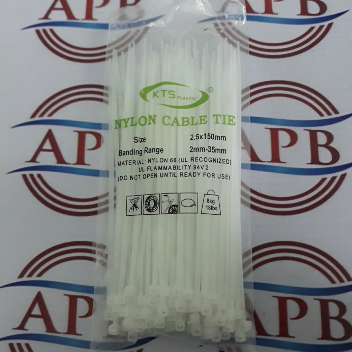 

+++++] ktsp - Kabel ties 2,5 x 150 mm/ 100 pcs Putih
