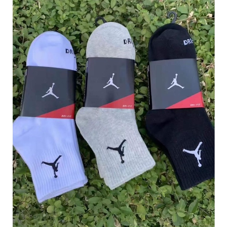 Kaos Kaki AJ Air Jordan Dry Fit Medium Cutting Tebal Kaos Kaki Olahraga Pria Wanita Panjang Pendek Basket