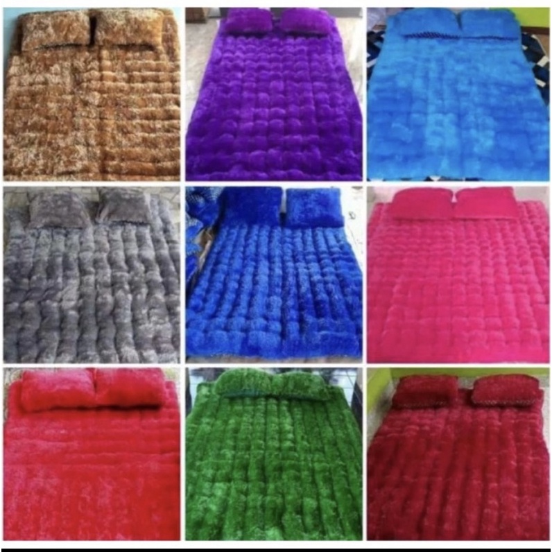 Kasur Menul / Kasur Bulu / Kasur Gender Bulu Rafsur HYGET 170x120x10 / Kasur Busa BONUS BANTAL