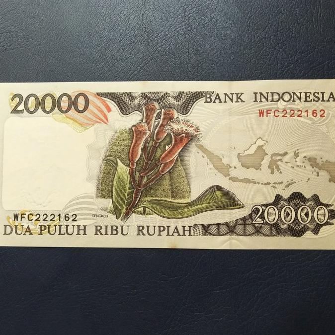 Uang Kuno 20000 Rupiah Cendrawasih XF+