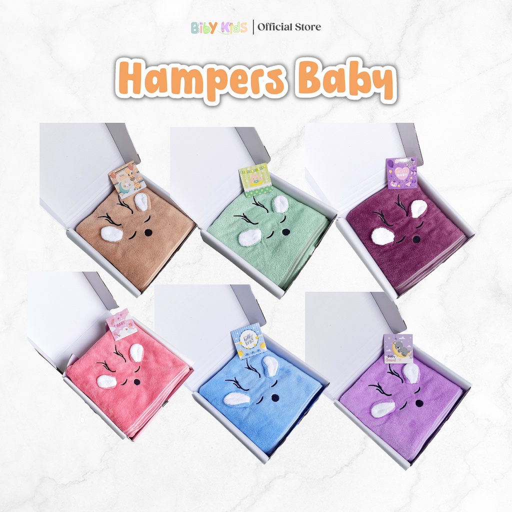 Hampers Bayi Newborn Kado Kelahiran Perempuan Laki Laki Gift Set Baby Boy Girl Hamper Handuk Microfiber Karakter Lucu Murah Paket Perlengkapan Bayi