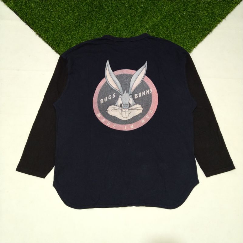 kaos longsleeve bugs bunny rabbit looney tunes second bekas original branded casual vintage