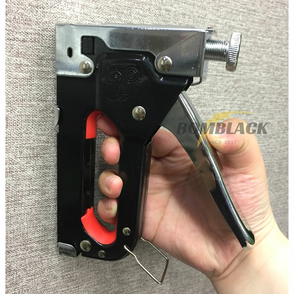 Stapler Gun KENMASTER Staples Steples Tembak Jok Motor Hekter HITAM