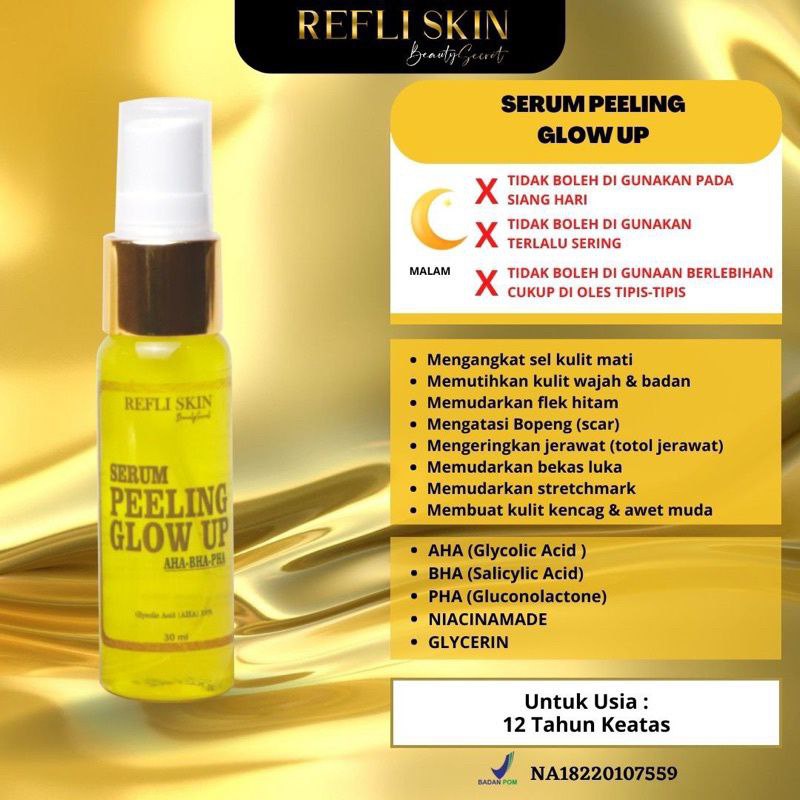 LGLOW PEELING GLOW New packaging/ AHA PEELING WHITE / AHA BODY PEELING KLINIK / PEELING SERUM /AHA B