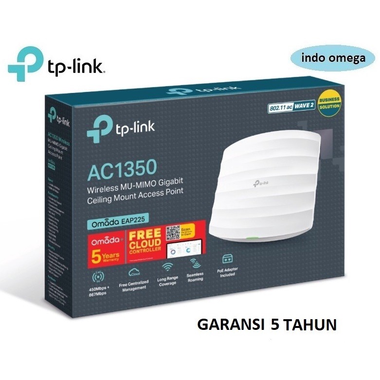 TPLINK EAP225 AC1350 Wireless MU-MIMO Gigabit Ceiling Mount AP EAP 225