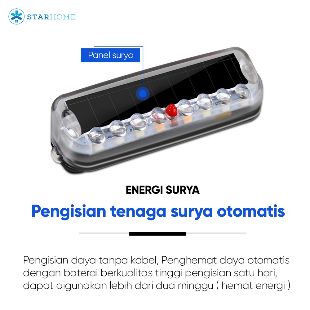 Lampu Strobo Mobil Motor Tenaga Matahari Lampu LED Kedip Solar Strobe Light