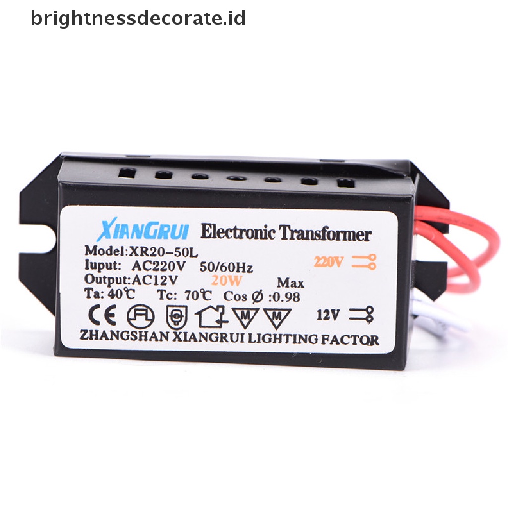 [Birth] 20w AC 220V Ke 12V LED Power Supply Driver Trafo Elektronik [ID]