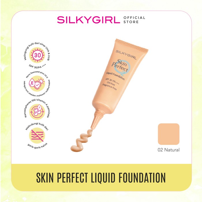 SILKYGIRL Skin Perfect Liquid Foundation - 02 Natural