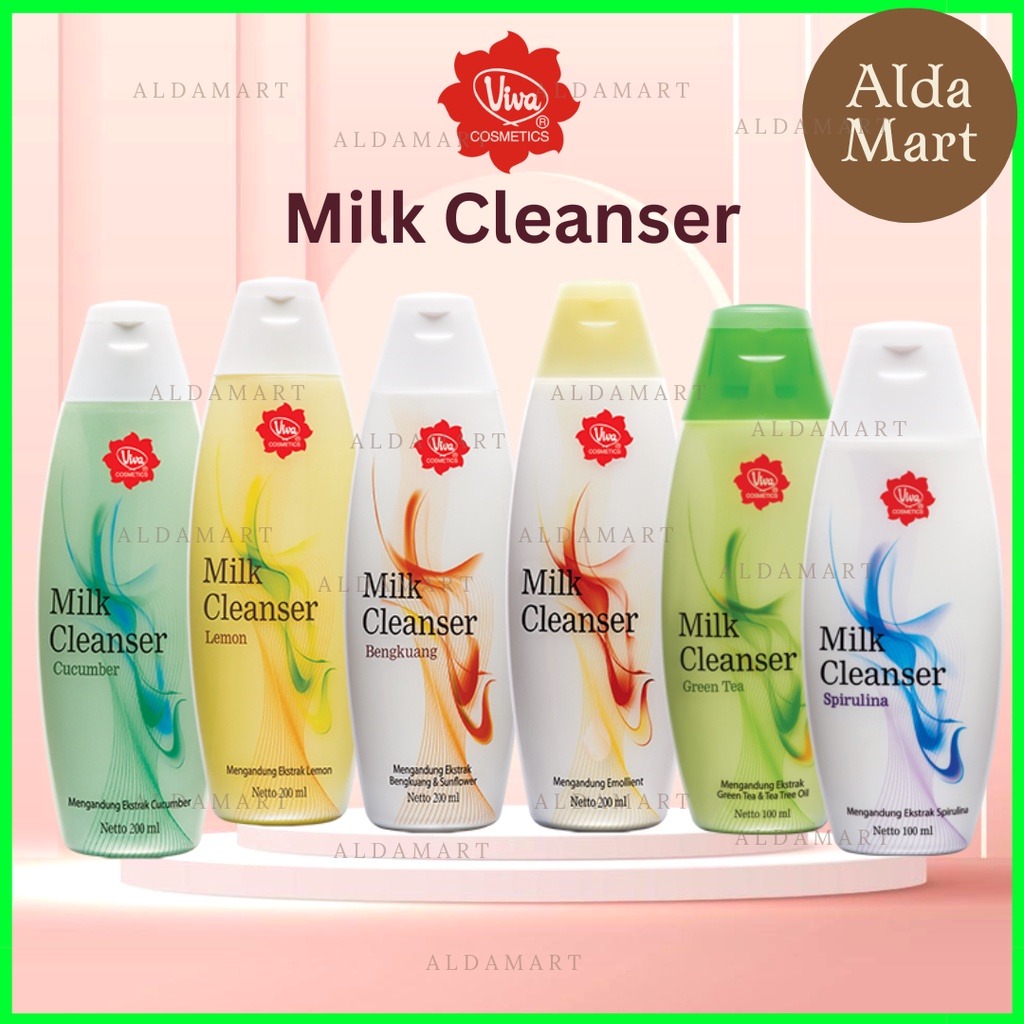 VIVA Milk Cleanser | Face Tonic 100mL Air Mawar | Susu Pembersih | Toner Penyegar