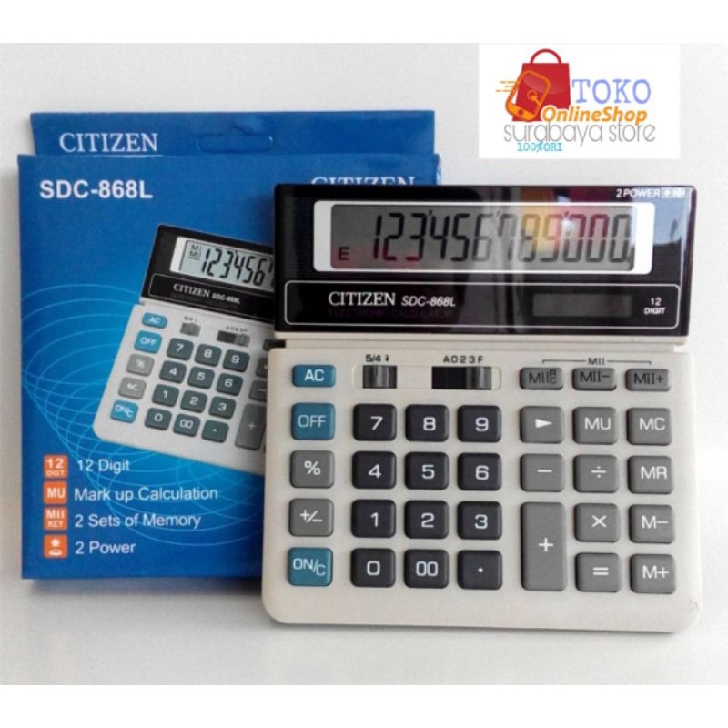 

kalkulator CITIZEN SDC 868L mesin bantu hitung
