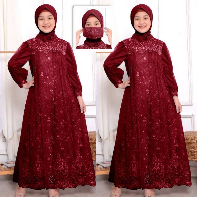 Baju Gamis Maxi Tile Mutiara Liana Anak Remaja Perempuan