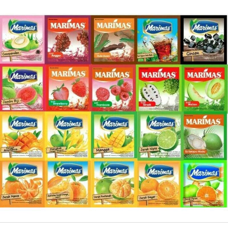 MINUMAN INSTAN SERBUK BER ANEKA RASA MARIMAS