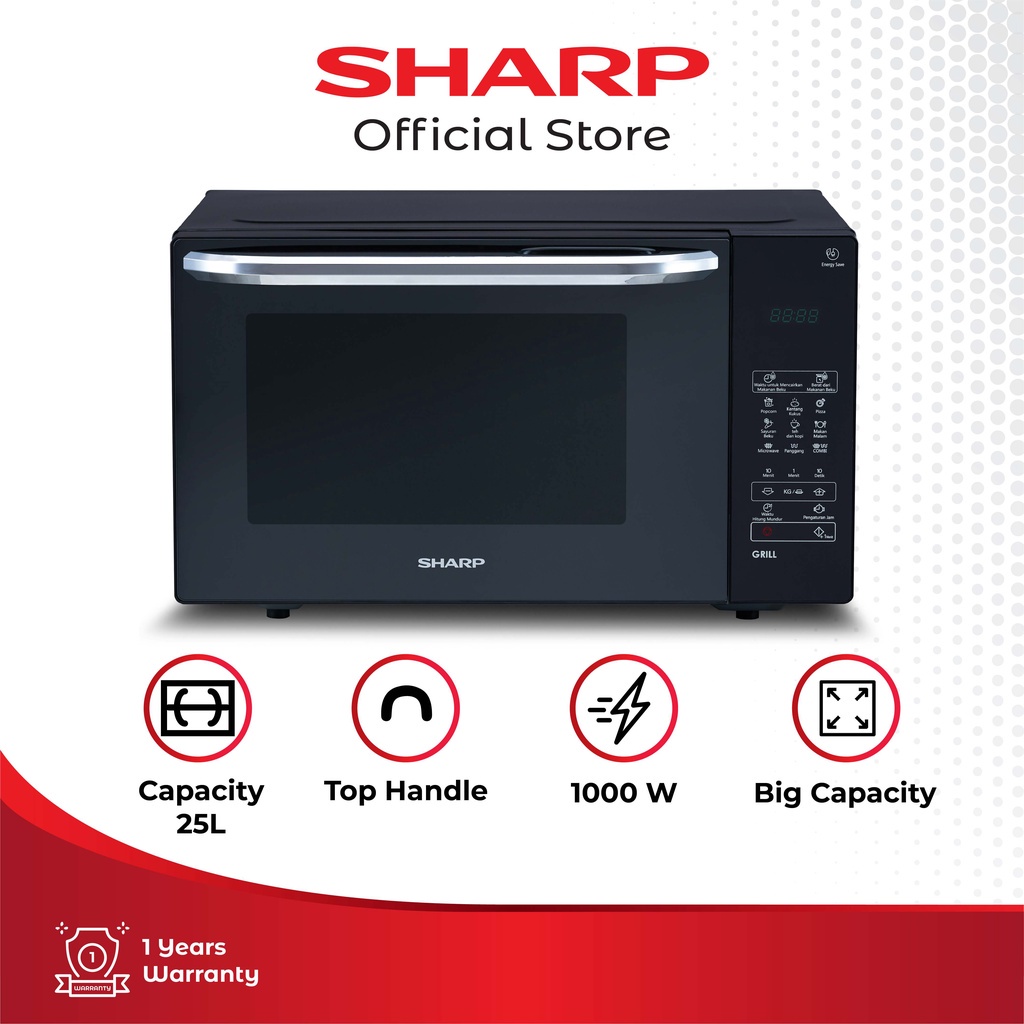 Sharp Microwave R-735MT(K) SHARP INDONESIA OFFICIAL STORE