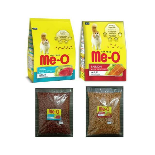 Makanan Kucing kering Me-O 950gr Repack Tuna / Salmon Adult Dry Meo 950 gr