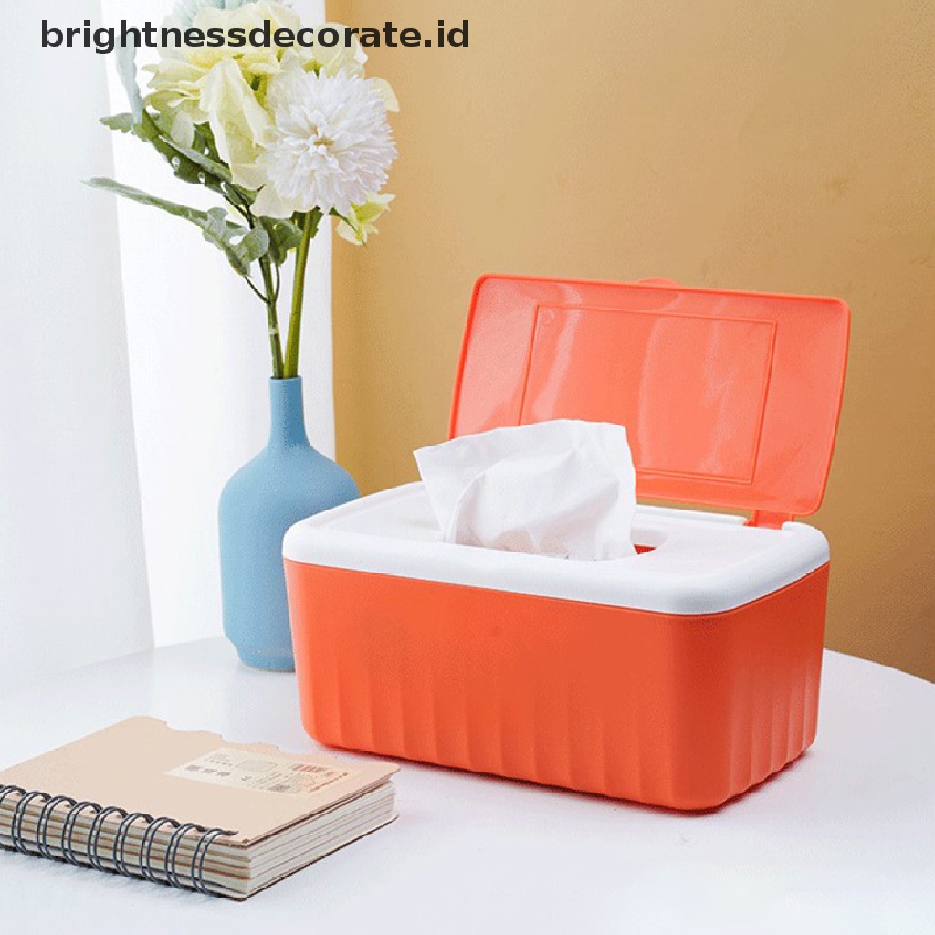 [Birth] Newly Desktop Tissue Box Holder Modern Tahan Debu Mudah Digunakan Tisu Basah Dispenser Holder Wadah Tisu Lap Serbet Organizer [ID]