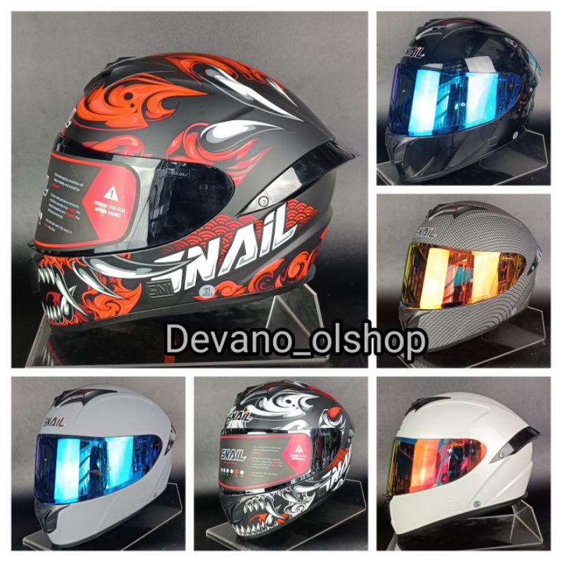 Snail ffs2 solid hitam motif devil carbon