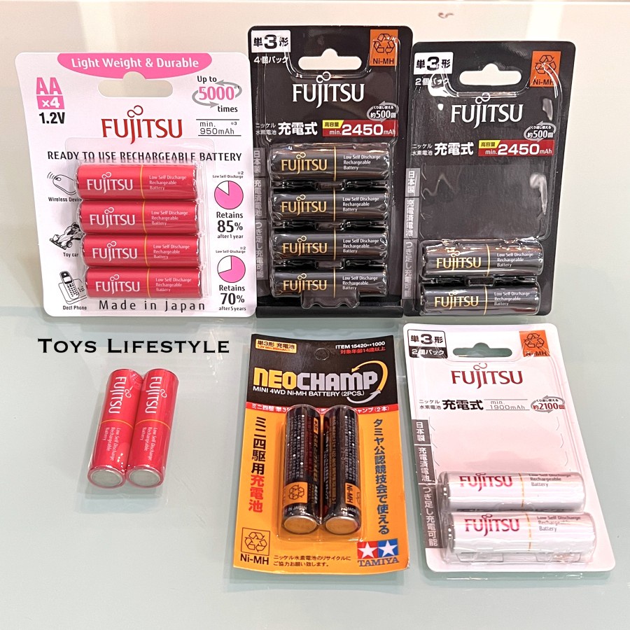 Batu Baterai Fujitsu Neochamp Tamiya Rechargeable Battery AA / A2