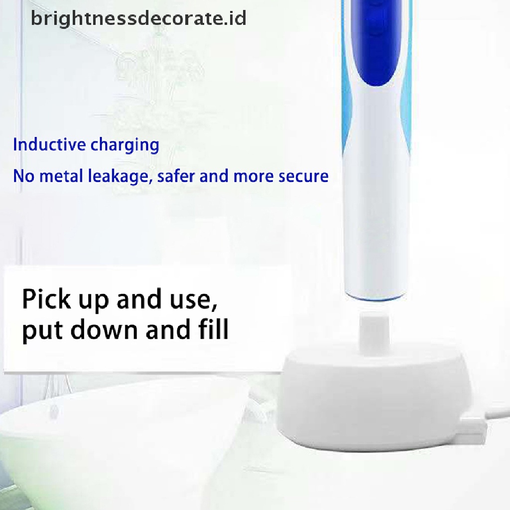 [Birth] Sikat Gigi Elektrik Stand Charger EU Plug Pengganti Braun Oral B D12 D20 [ID]