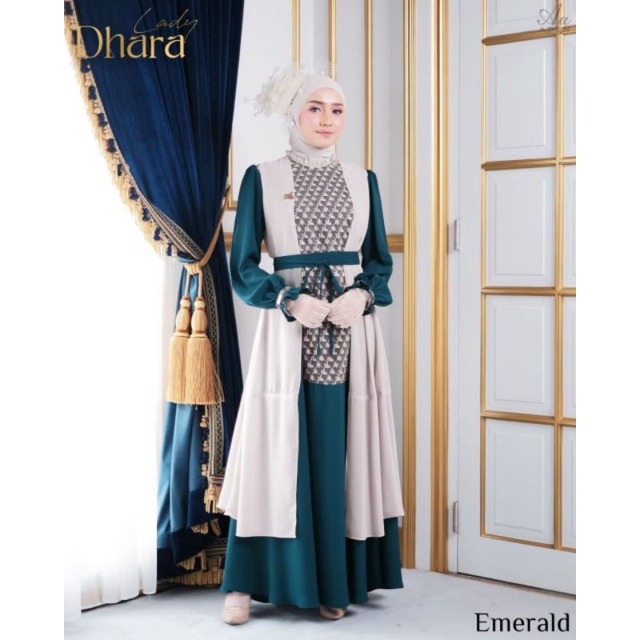 COD Lady Dhara Style 2 Set Pashmina By Aden Hijab/Gamis Cantik/Gamis Set