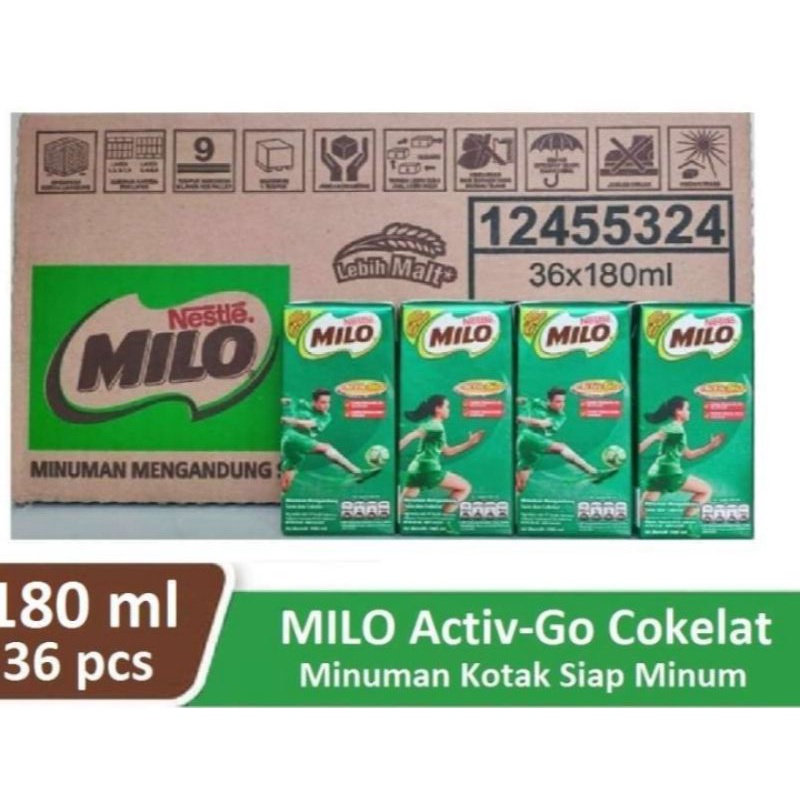 

Milo active go 180 ml perkarton isi 36pcs