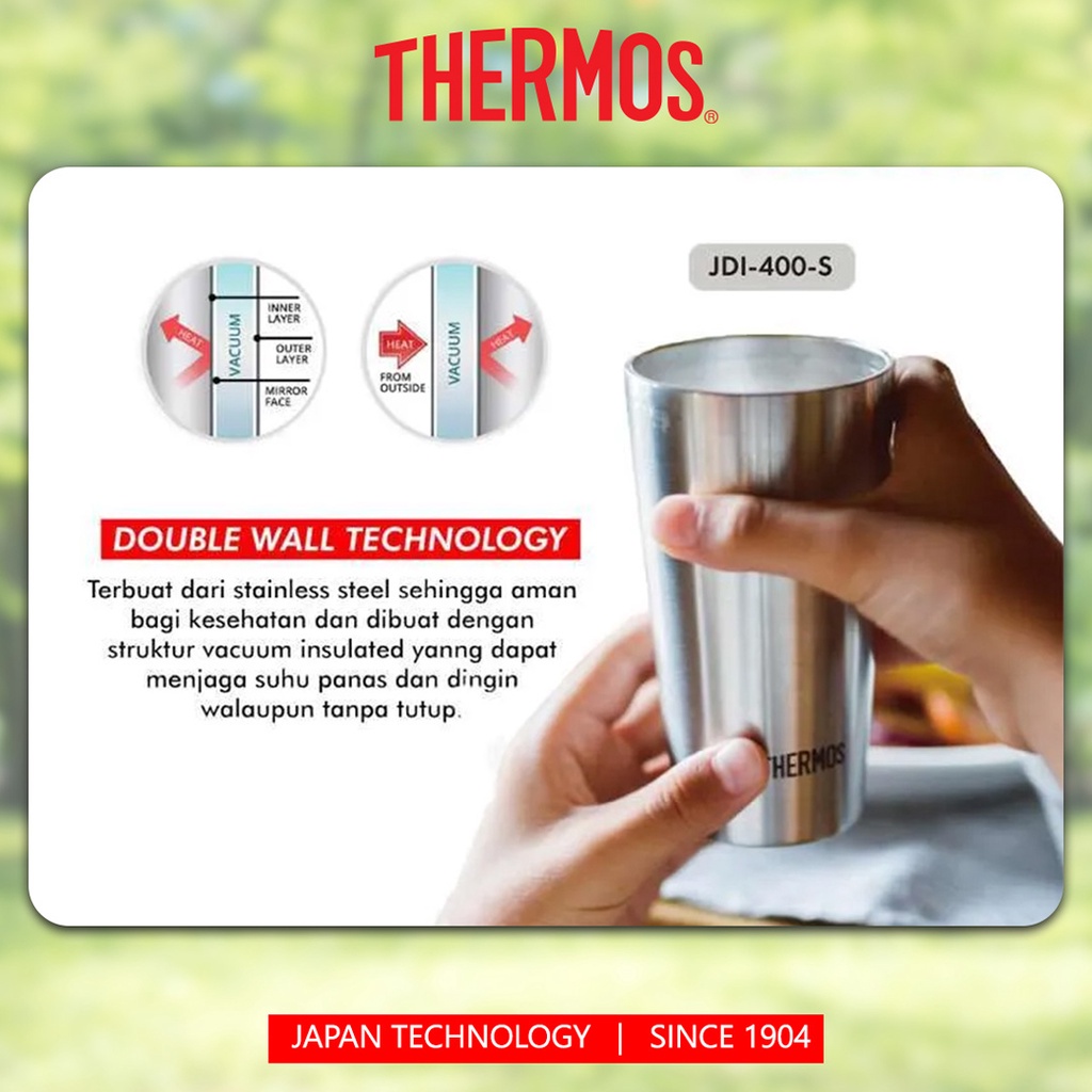 THERMOS Vacuum Insulated Cup Silver - 400 ml JDI-400 S