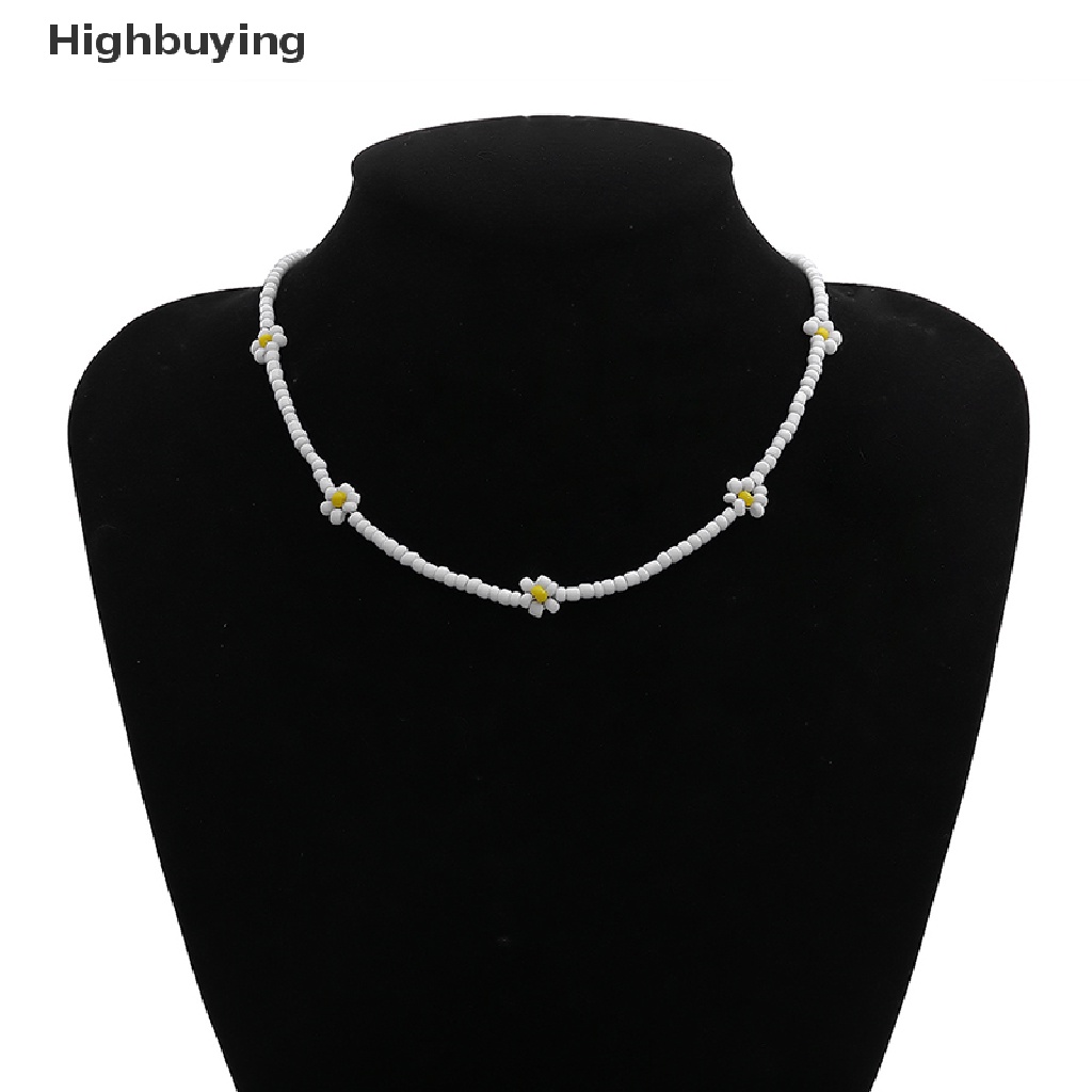 Hbid Bohemian Bead Flower Choker Kalung Kerah Klavikula Rantai Kalung Perhiasan Hadiah Glory