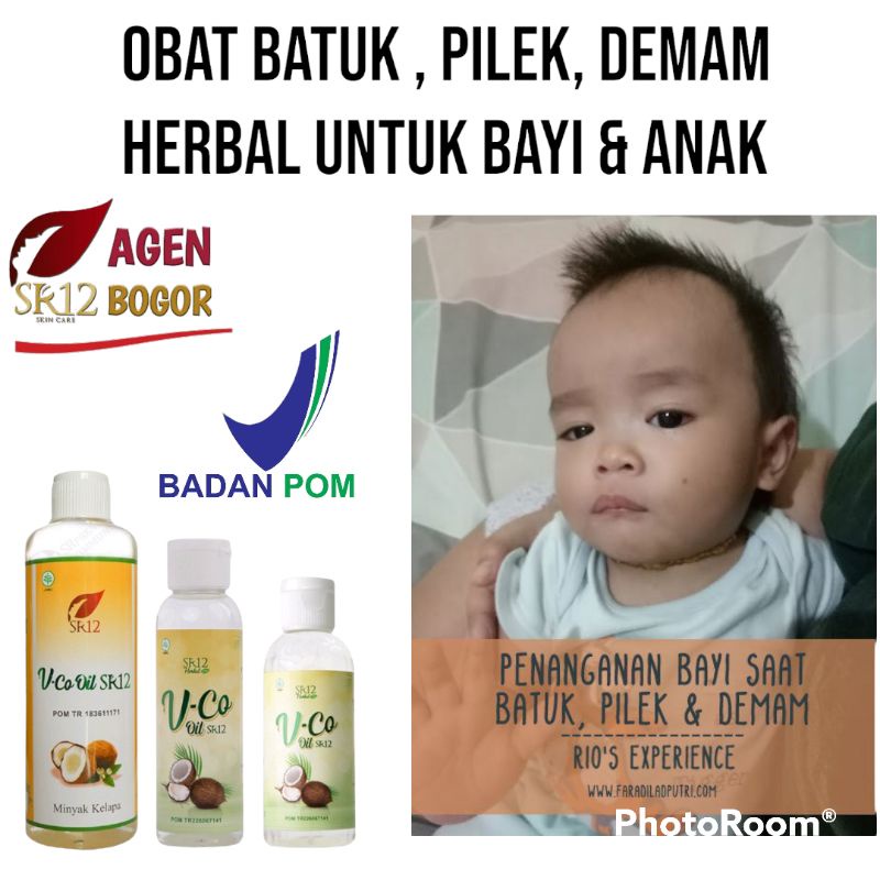 obat batuk pilek demam bayi paling ampuh herbal original bpom - vco sr12 minyak kelapa murni tanpa b